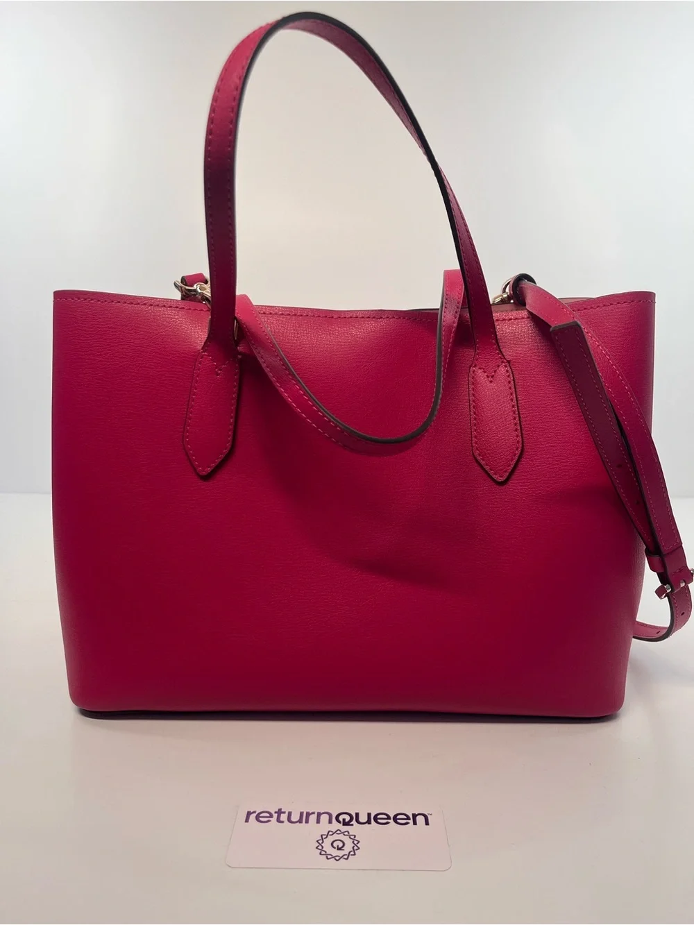 kate spade Hot Pink Leather Tote with Detachable Strap